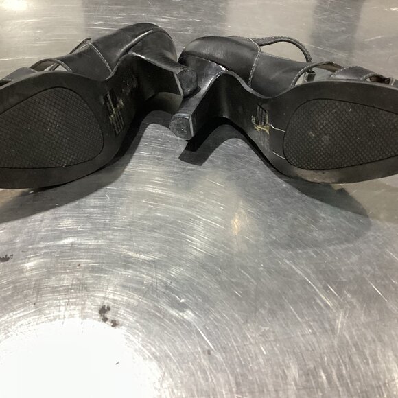 Rinaldi Black Leather T-Strap Heels – Vintage Style - Picture 2 of 4